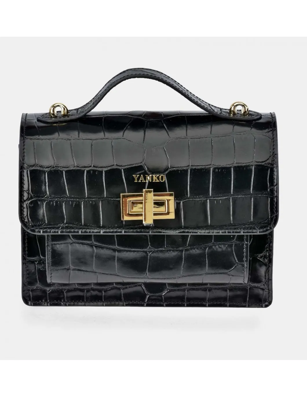 YANKO bolso bandolera con asa de mano mujer piel grabado lujo