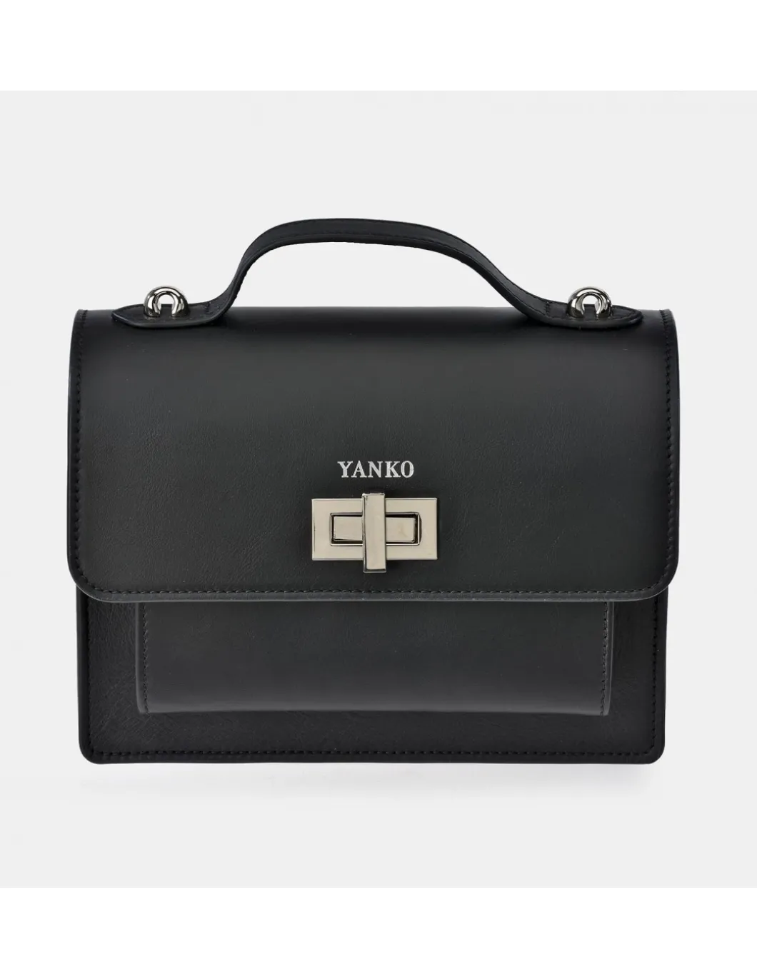 YANKO bolso de mano para mujer piel lisa con solapa y bandolera