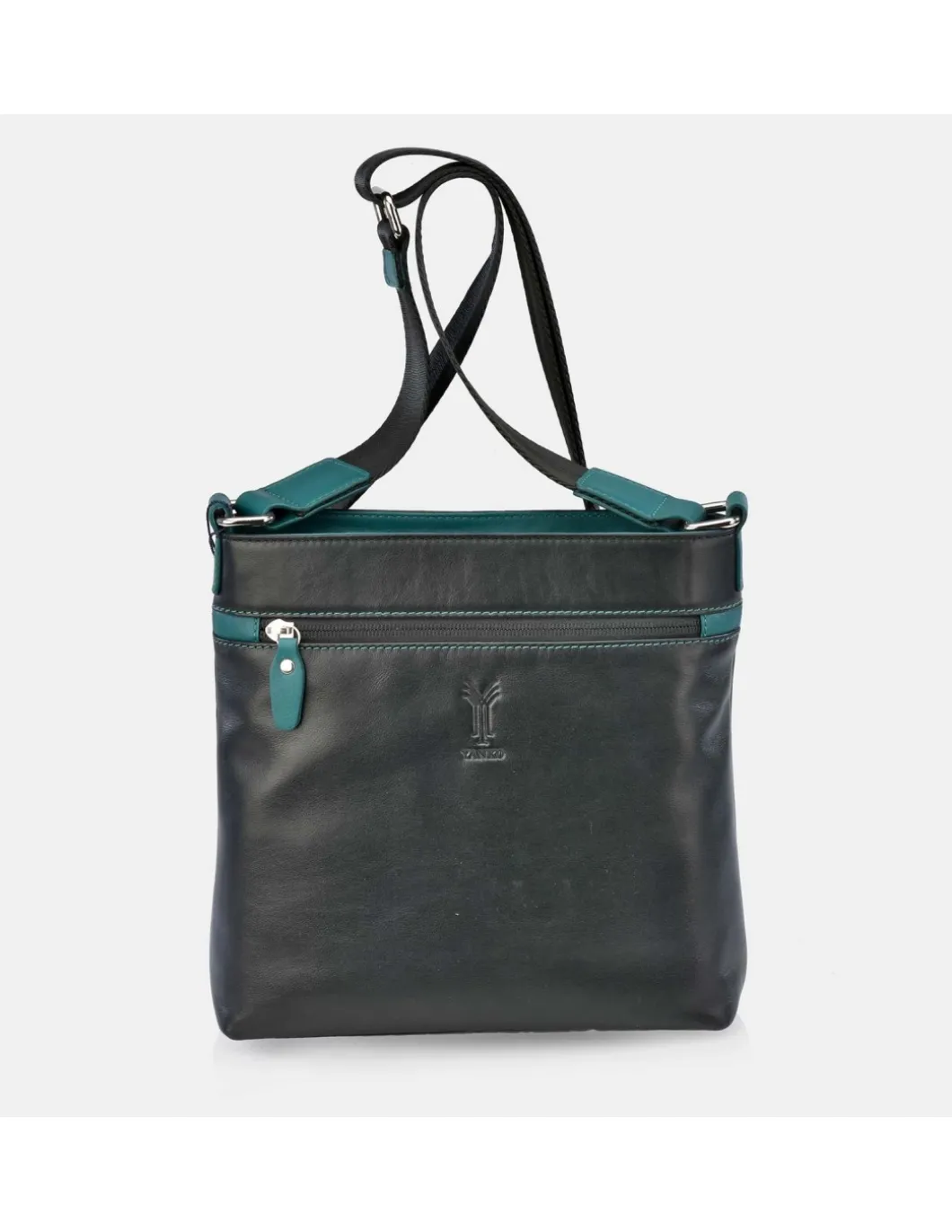 YANKO Bolso grande con bandolera para hombre en piel colores