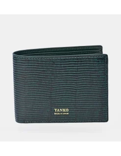 YANKO Cartera americano piel con monedero para hombre grabado raya
