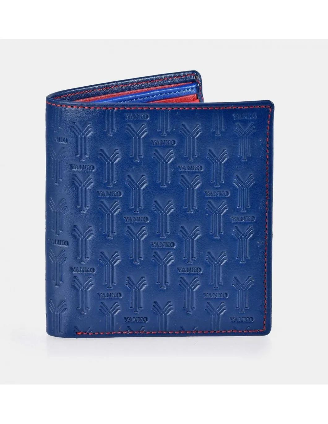 YANKO Cartera con monedero para hombre en piel colores logo grabado