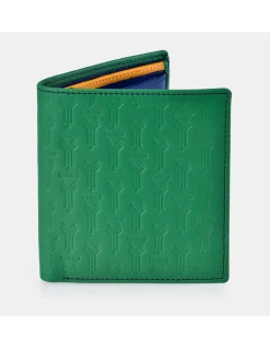 YANKO Cartera con monedero para hombre en piel colores logo grabado