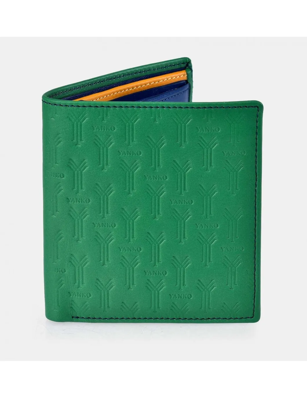 YANKO Cartera con monedero para hombre en piel colores logo grabado