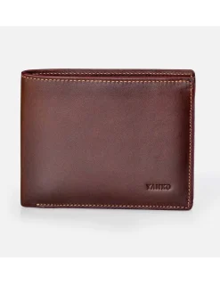 YANKO cartera de piel colores tipo americano para hombre