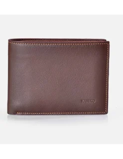 YANKO Cartera de piel colores tipo americano con monedero para hombre