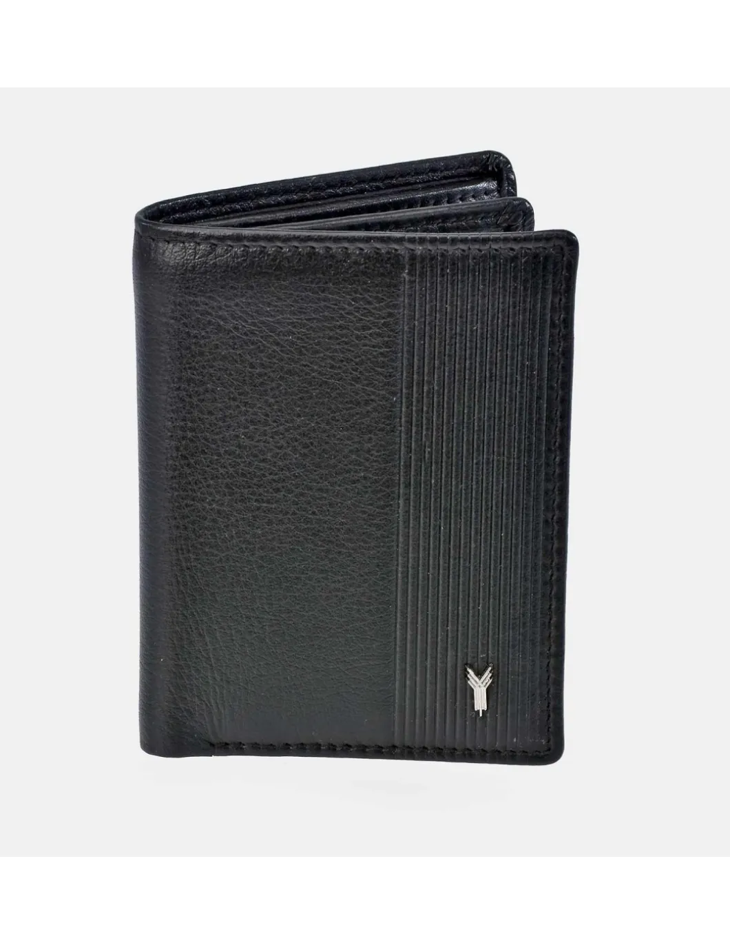 YANKO cartera en piel suave con tarjetero y aplique para hombre