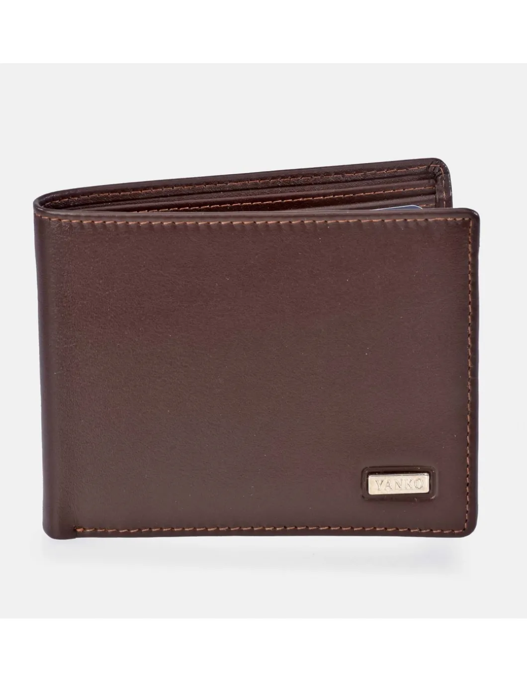 YANKO Cartera para hombre tipo americano en piel suave