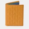 YANKO cartera pequeña para hombre en piel colores logo grabado
