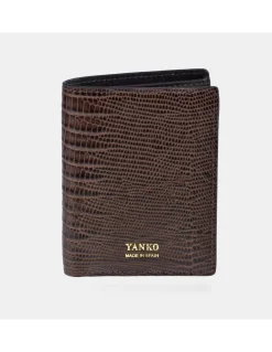 YANKO cartera piel para caballero grabado raya