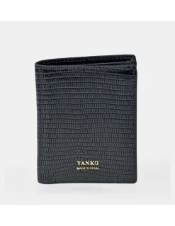 YANKO cartera piel para caballero grabado raya