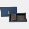 YANKO cartera piel para hombre con monedero interior y tarjetero plano con estuche de regalo