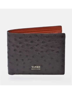 YANKO Cartera piel tipo americano y tarjetero plano en color con estuche de regalo