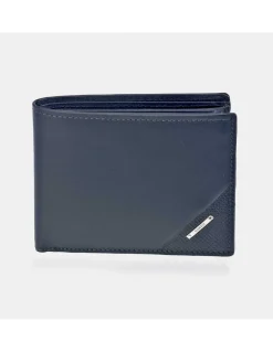 YANKO cartera tipo americano en piel para hombre con monedero interior y aplique