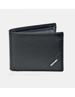 YANKO cartera tipo americano en piel para hombre con monedero interior y aplique