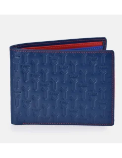 YANKO cartera tipo americano para hombre en piel grabado logo colores