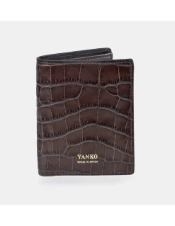 YANKO cartera vertical para caballero de piel grabado en Coco