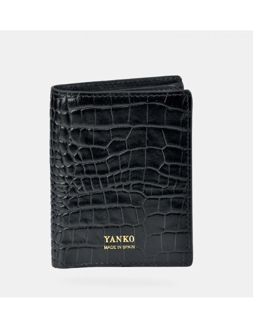 YANKO cartera vertical para caballero de piel grabado en Coco