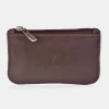 YANKO Monedero para hombre con cremalleras en piel suave