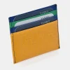 YANKO Tarjetero plano para hombre piel colores logo grabaden