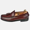 YANKO Zapato piel hombre clásico mocasín borlas con costuras