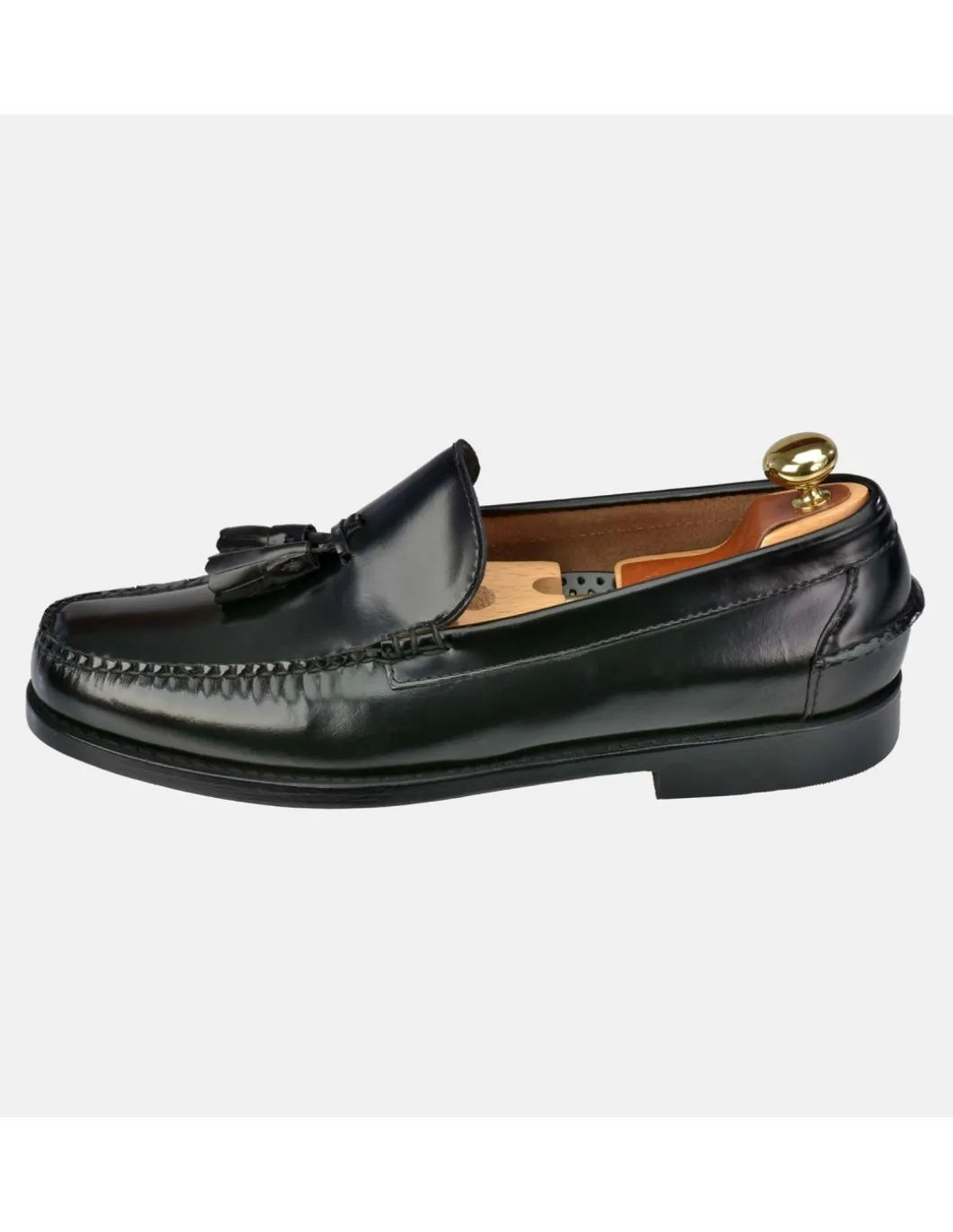 YANKO Zapato piel hombre clásico mocasín borlas con costuras