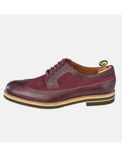 YANKO Zapato piel hombre piel combinada perforada