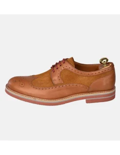 YANKO Zapato piel hombre piel combinada cordones